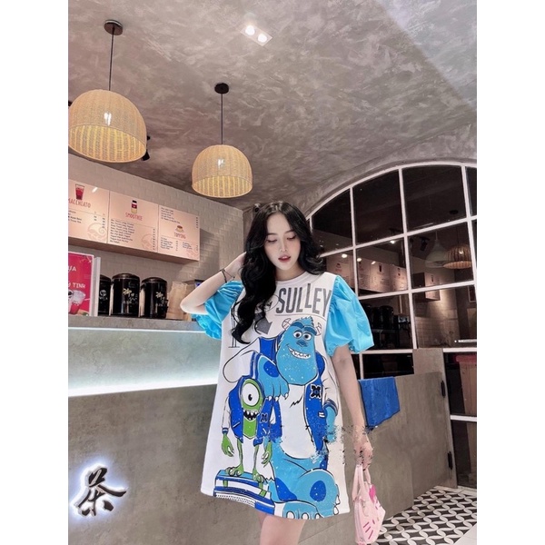 Đầm tay phồng hoạt hình 3D cực hot ,có ảnh thật hàng loại đẹp