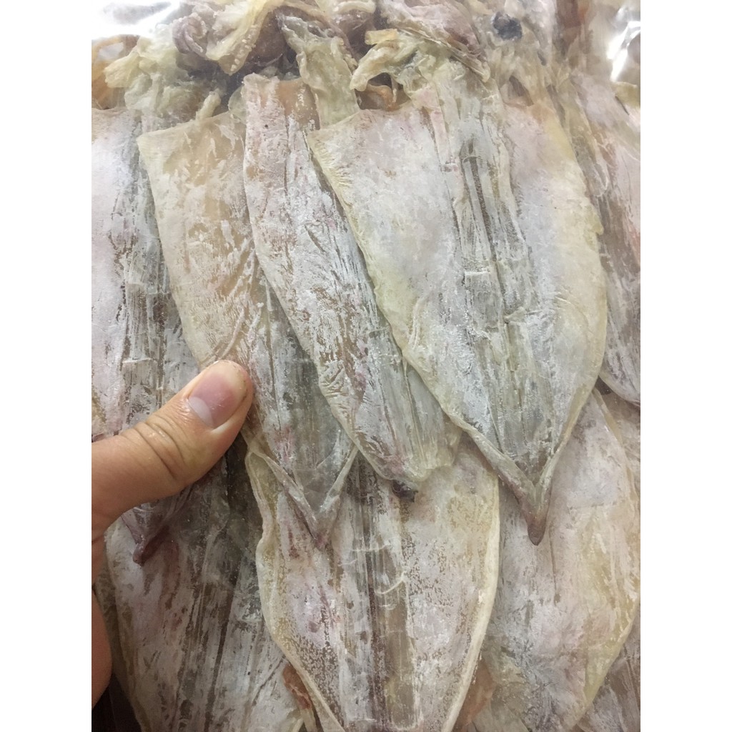 [90% Bằng Bàn Tay - Cực Ngọt] Gói 1kg Mực Khô  Câu Size 40 - 45 Con Chuẩn Câu Vân Đồn, Khô Mực To Mới, Trắng, Ngon