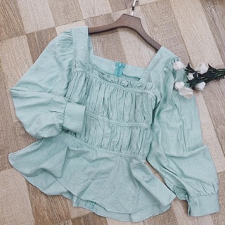 Áo peplum mint