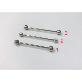 Khuyên Indus trơn 2 đầu bi thân 1.6mm