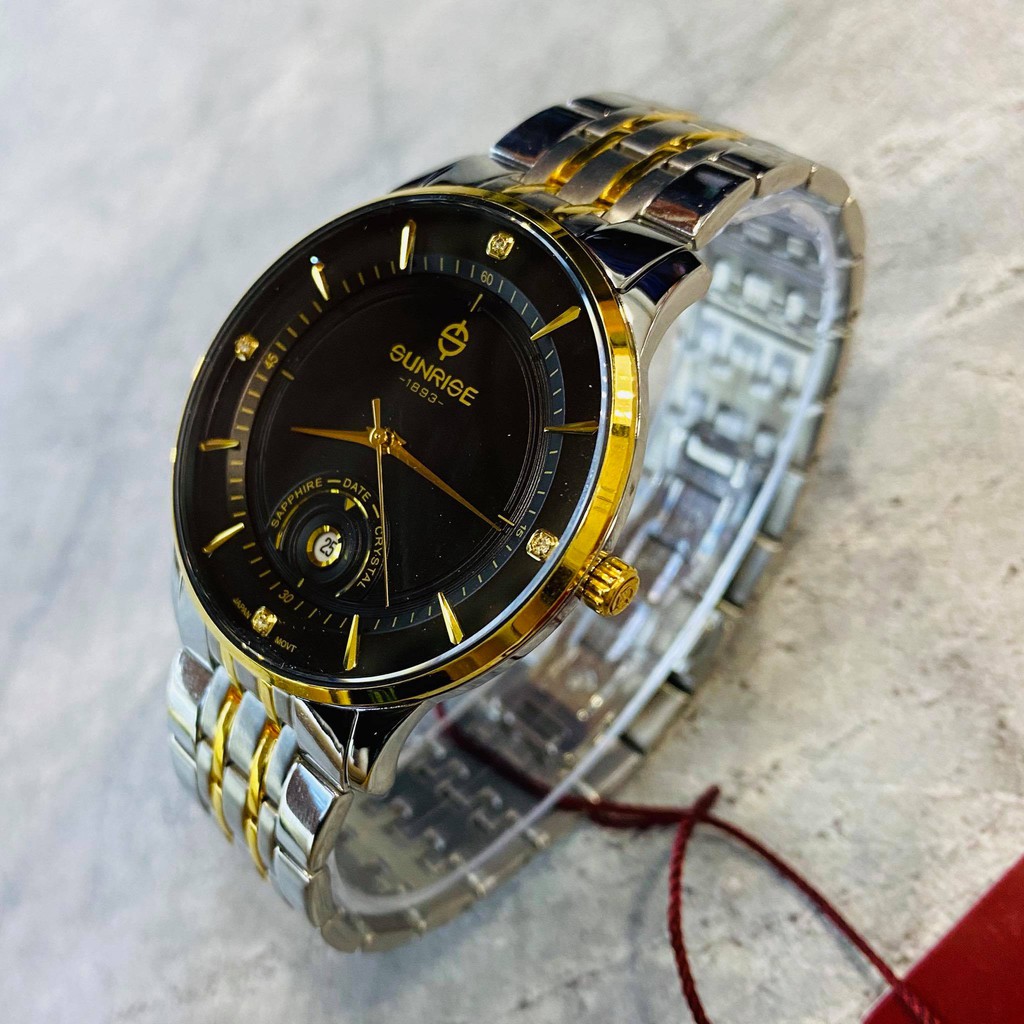 Đồng hồ Sunrise Nam chính hãng Nhật Bản M1223SA.SG.D kính saphire chống trầy - bảo h