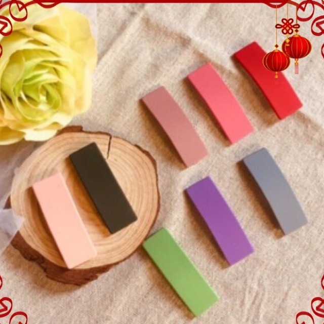 Kẹp tóc vuông ulzzang màu lì 5cm