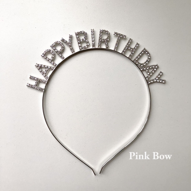 Cài tóc sinh nhật có chữ Happy Birthday bằng kim loại đủ màu Hàn Quốc