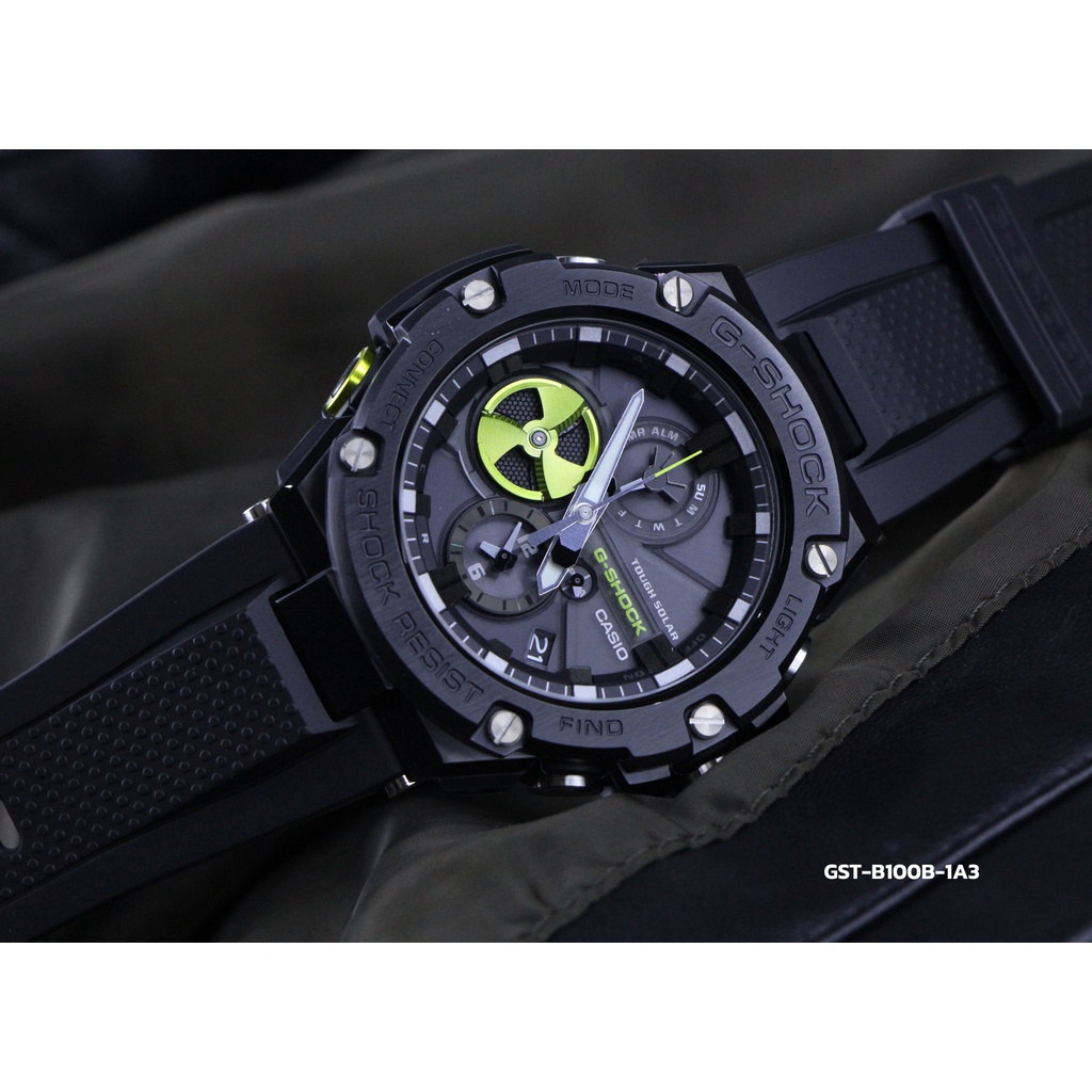 Đồng hồ nam Casio G-shock GST-B100B-1A3DR phiên bản giới hạn Kết nối Bluetooth chống nước 200m bảo hành quốc tế 12 tháng