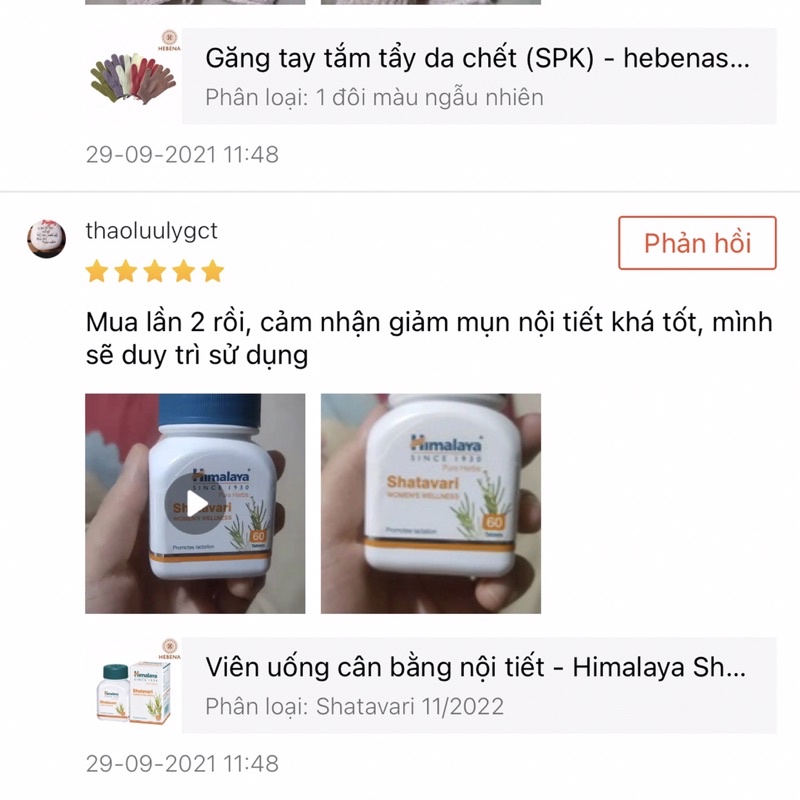 Viên uống cân bằng nội tiết - Himalaya Shatavari - hebenastore