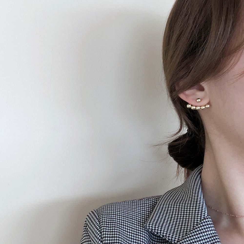 Bông Tai Hình Quạt VANES1 Bằng Hợp Kim Đơn Giản Thời Trang Phong Cách Hàn Quốc