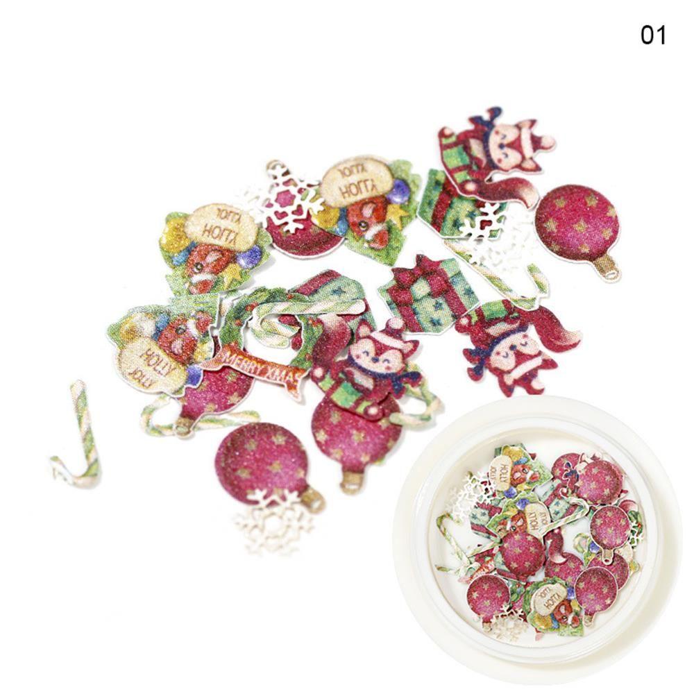 WATTLE Kim Tuyến Hình Bông Tuyết / Cây Thông / Nai Sừng Tấm Trang Trí Móng Nghệ Thuật