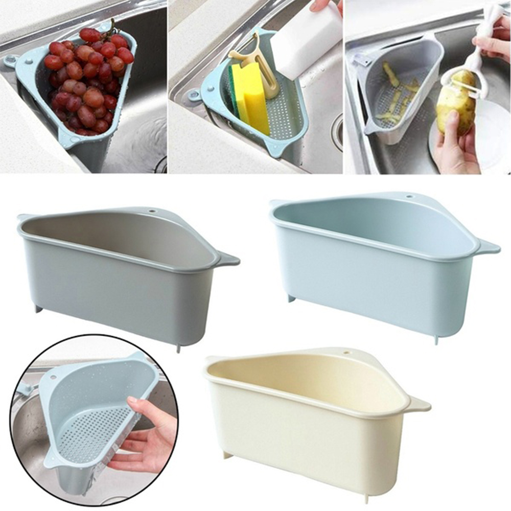 Giá đựng mút rửa chén/ đồ dùng hình tam giác đa năng