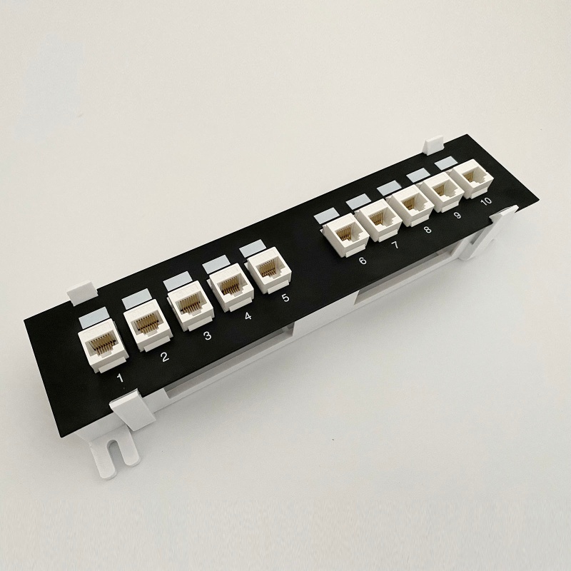 Bảng Điều Khiển 10 Cổng RJ45 10G CAT6 Bằng Kim Loại Cho T568A and T568B