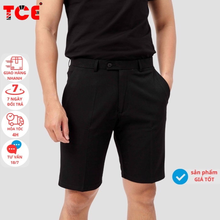 Quần short tây nam TCE , quần nam ngắn tây âu kiểu dáng trẻ trung vải cotton