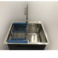 Chậu rửa chén đúc liền khối inox 304 1 ngăn lớn 6045 cm + Bộ xả chống hôi và khay đa năng inox