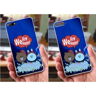 Ốp lưng Huawei Y7 Pro (2018) (dẻo viền trắng trong) - Hình Cartoon