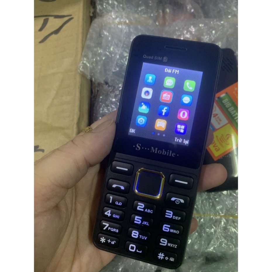 Điện thoại S-Mobile S70, S71, S72, S73 , 4 Sim , Pin trâu 3000mah , Loa khỏe - Bảo hành 12 tháng MSP 021