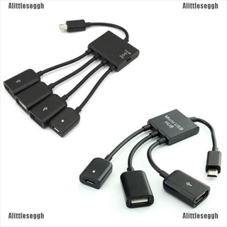 Dây Cáp OTG Chia 3 / 4 Cổng Micro USB Cho Máy Tính Bảng Android