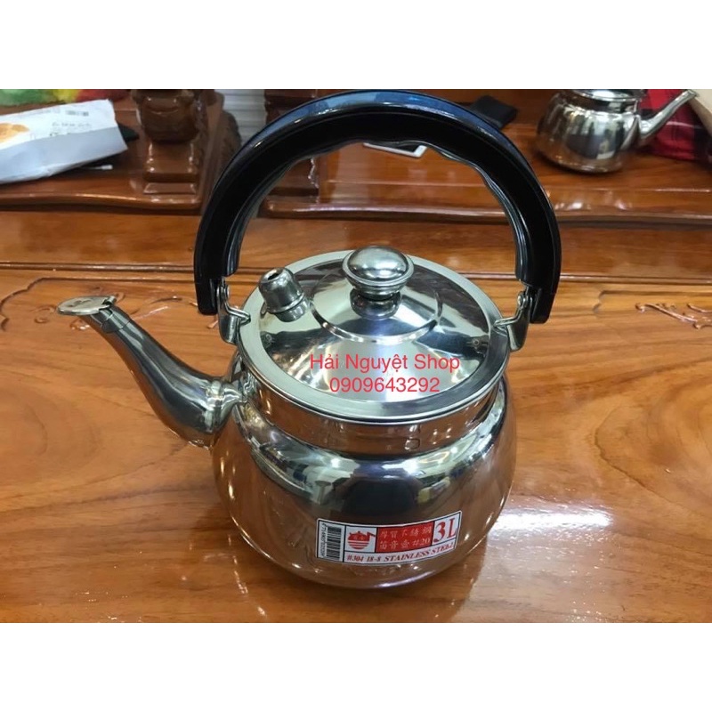 Ấm Đun Nước Inox 304 Cao Cấp ĐÀI LOAN - Có Còi Reo 2 lít, 3 lít, 4 lít, 5 lít, 7 lít