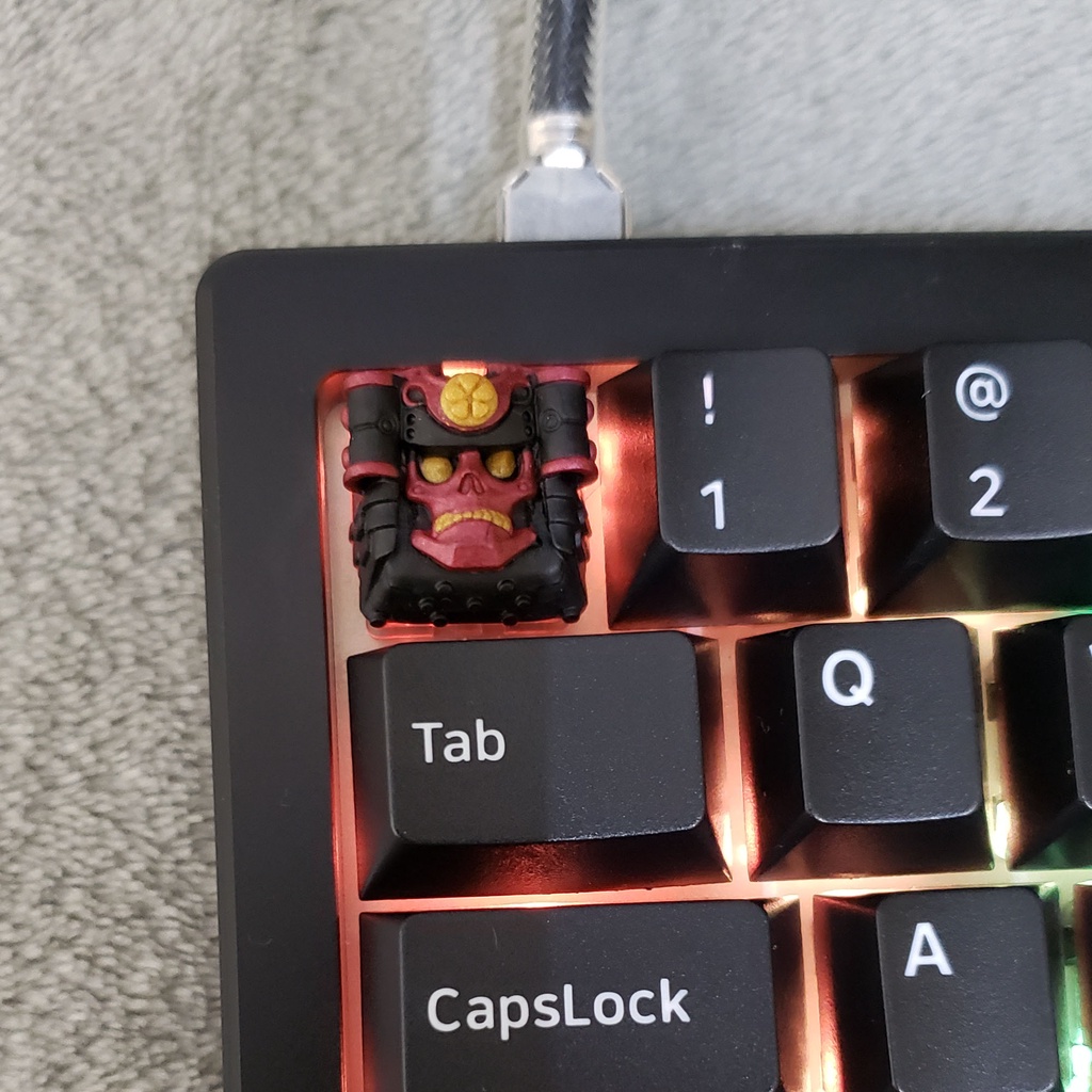 Nút bàn phím cơ artisan keycap samuki màu đỏ samurai