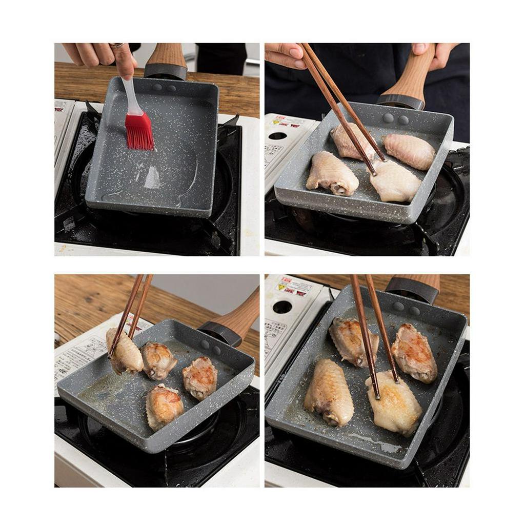Chảo vuông làm bánh chống dính - Mini Nhật Bản Trứng Tráng Ăn Sáng Phẳng Cho Phụ Kiện Nhà Bếp - Nitrogen071