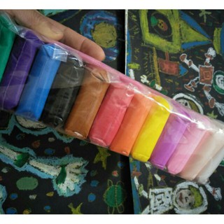 1 bịch đất nặn loại to, đất sét siêu nhẹ 12 màu Soft Clay, nguyên liệu làm Butter slime, đất nặn siêu nhẹ deli
