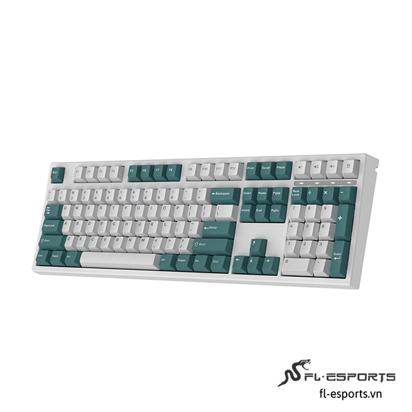 Bàn phím cơ FL-Esports FL980CPS Aqua Green 1 Mode - Hàng chính hãng