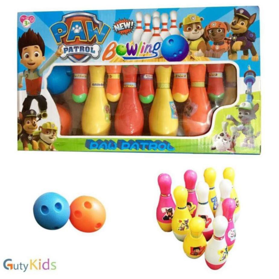 Đồ chơi Bowling Paw Patrol vui nhộn giúp nhận biết màu sắc, rèn luyện tay chân cho bé thỏa sức vui c