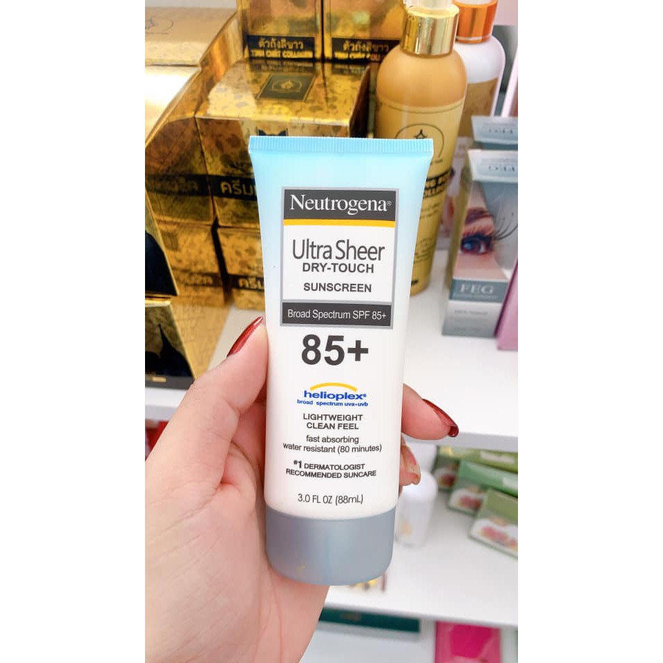 👉👉👉Kem chống nắng mỏng mịn– Neutrogena Ultra Sheer Dry-Touch Sunscreen Lotion SPF 85+, 88ml