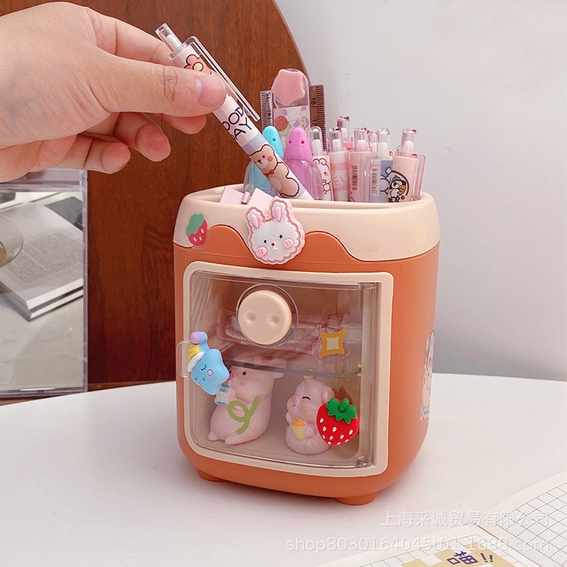 Hộp Đựng Bút Để Bàn Thiết Kế Dễ Thương Tiện Dụng Cho Văn Phòng