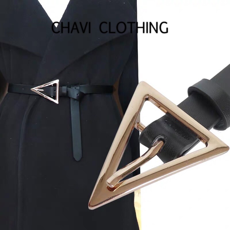 Dây lưng thời trang tam giác vàng sang chảnh phong cách Hàn quốc