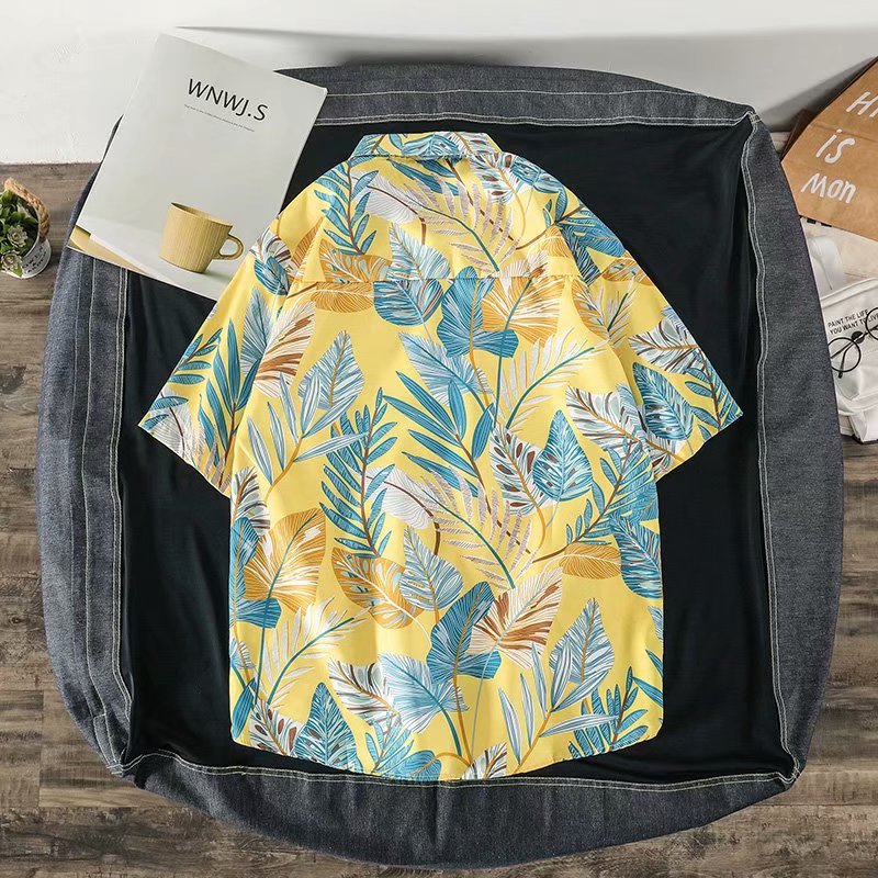Sell well Men's fashion printing Leaves Hawaiian tropical style Short sleeve shirt | BigBuy360 - bigbuy360.vn