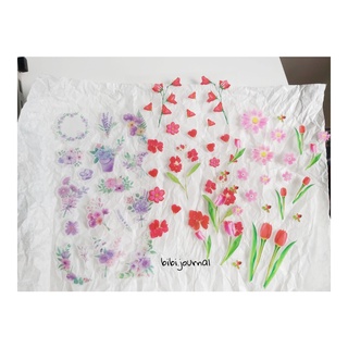 [sticker daiso sẵn] STICKER HOA TRANG TRÍ TOP