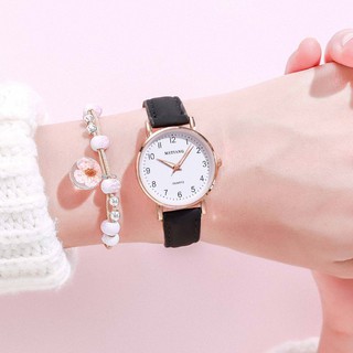 Đồng hồ thời trang nữ Mstianq dây da lộn mặt số tuyệt đẹp MS009