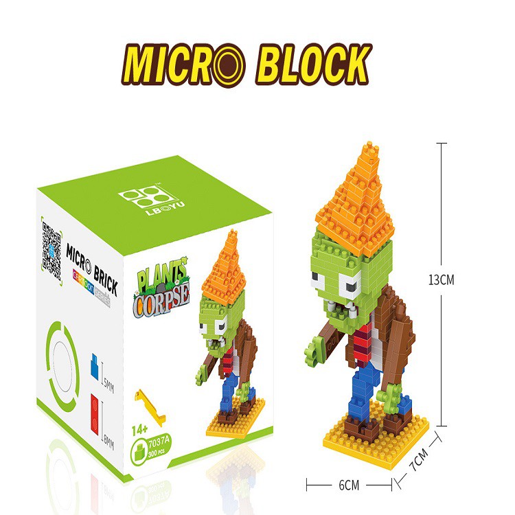 Bộ Sản Phẩm Đồ Chơi Lắp Ráp Plants Vs Zombies, Mô Hình Zombie Chất Liệu Cao Cấp Cho Bé annhienstore