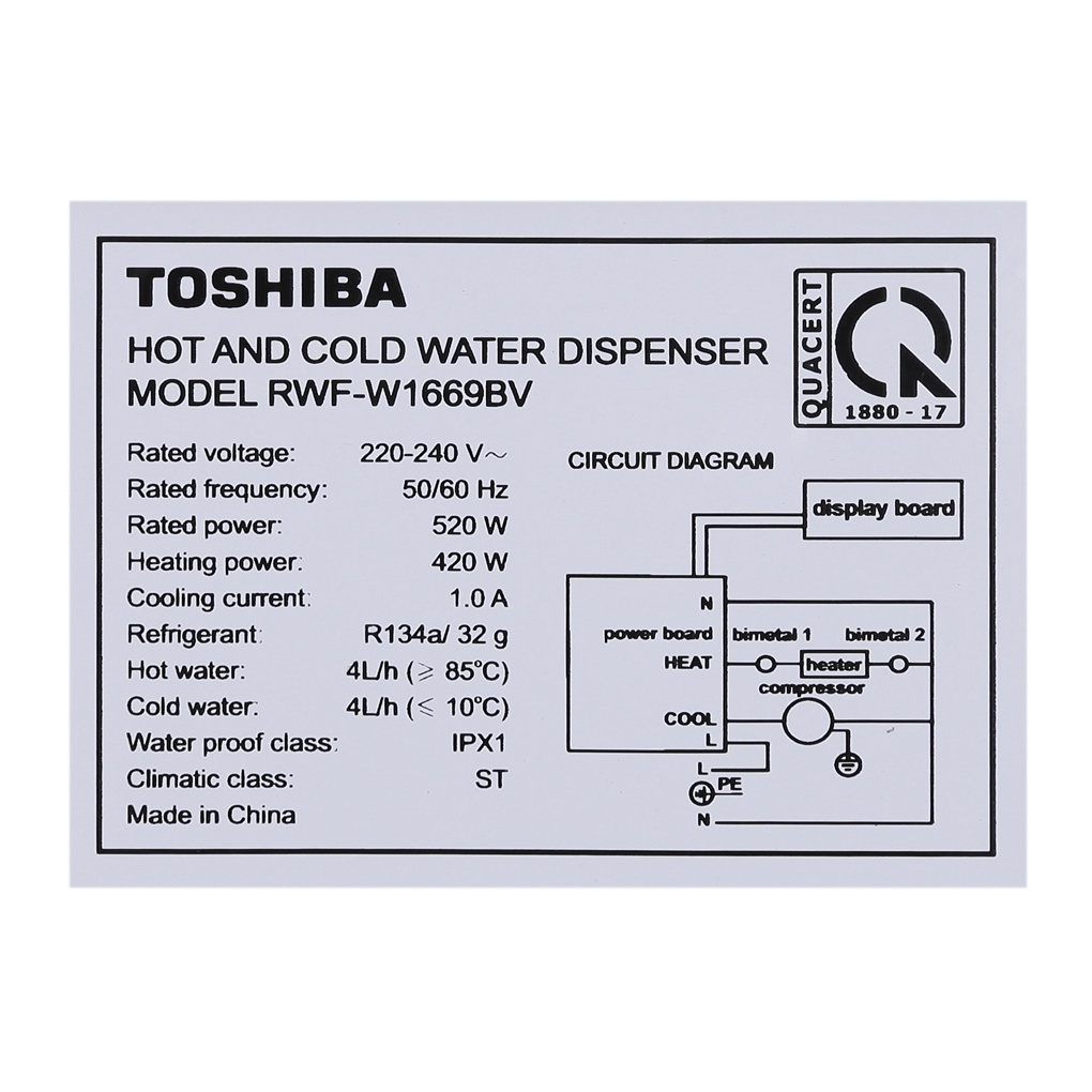 [MIỄN PHÍ GIAO LẮP] RWF-W1669BV(W) - Cây nước nóng lạnh Toshiba RWF-W1669BV(W)