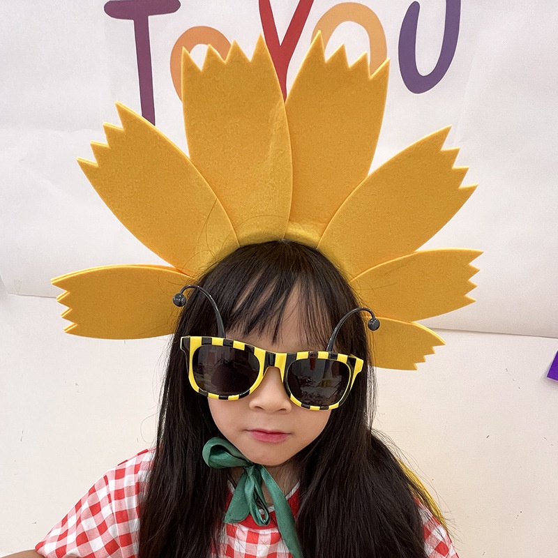 Băng đô hình hoa hướng dương phong cách Hàn Quốc đáng yêu cho bé gái