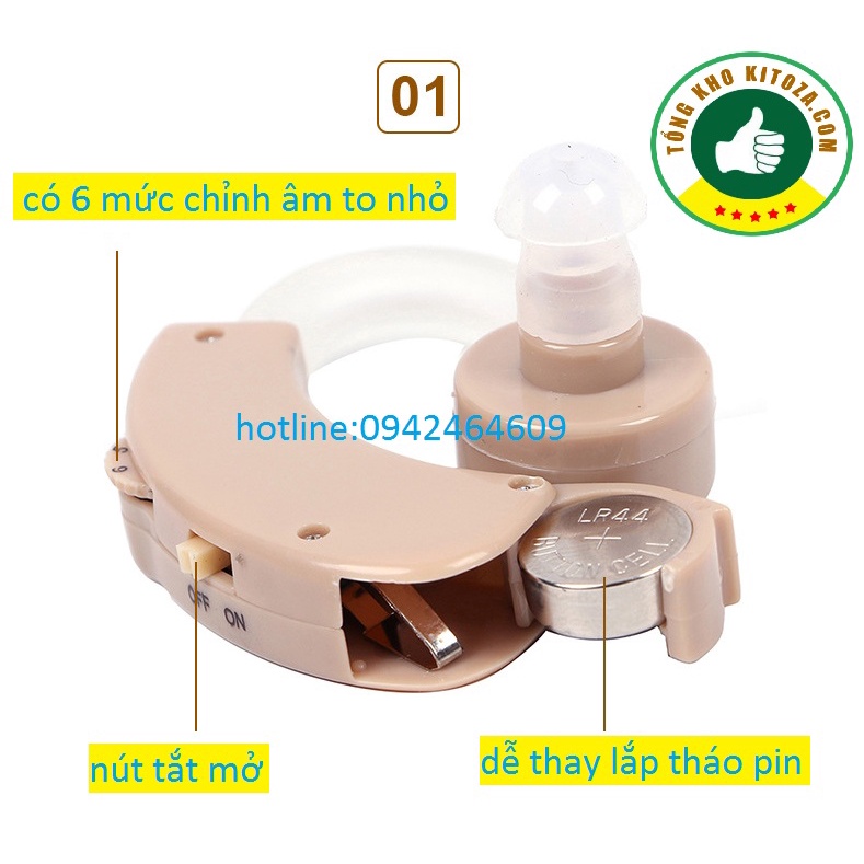 Máy trợ thính ,tai nghe thính,khuếch đại âm thanh không dây cho người khiếm thính, người già bị nặng tai, suy giảm thinh