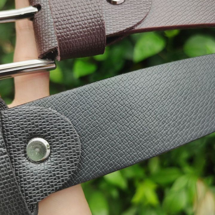 Thắt lưng nam khóa kim, dây nịt nam đục lỗ sẵn da PU chắc chắn, bền đẹp