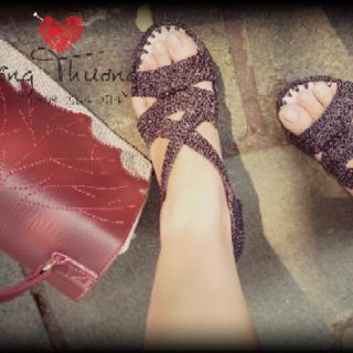 Set phụ kiện túi chiếc lá - hàng handmade