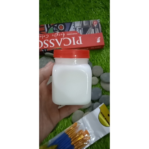 Combo sỏi, màu, keo làm tranh sỏi, cọ vẽ