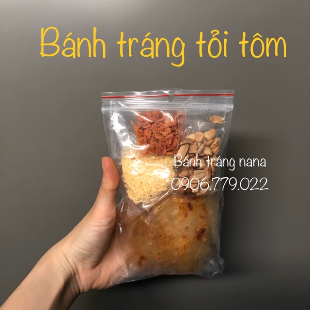 Bánh tráng trộn tỏi tôm chà bông. [1 bịch] Đảm bảo y như ảnh