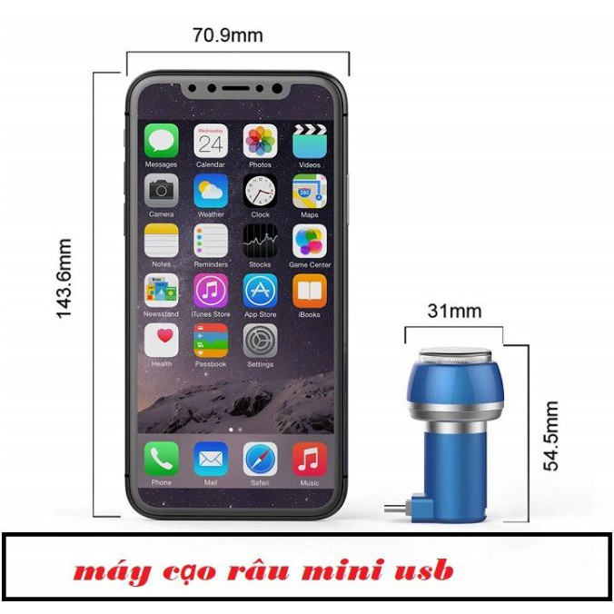 Máy Cạo Râu Mini, Dao Cạo Râu Du Lịch -Thích Hợp Cho Điện Thoại Android/ Cổng USB