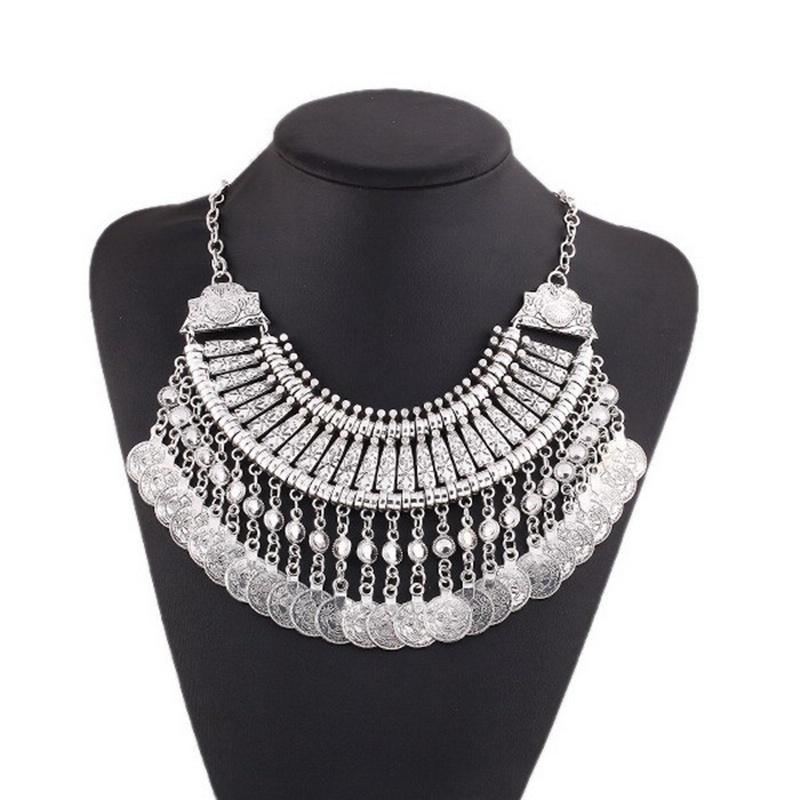 Kiềng cổ, vòng cổ phụ kiện đôn hoàng phong cách boho, Mông Cổ - Tây Tạng