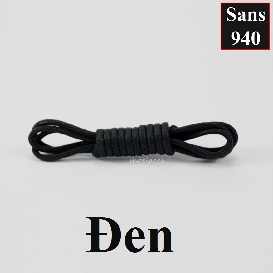 Dây giày tròn sáp 3mm buộc giầy da Sans940 boot bốt sneaker thể thao ngắn 60cm 70cm 80cm 90cm dài 1m 1m2 1m4 1m6 1m8