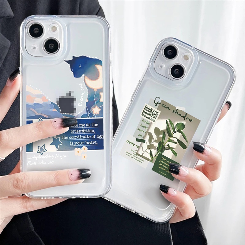 Suntaiho ốp lưng Ốp Điện Thoại TPU Silicone Trong Suốt Hình Vũ Trụ Cho iPhone 11 Pro 13 12 Pro Max XS Max X XR 7 8 Plus