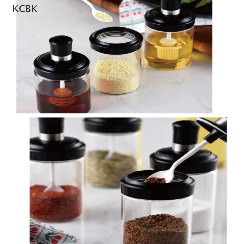 KC Glass Seasoning Bottle Spice Jar Condiment Container Salt Oil Kitchen BBQ Tool BK