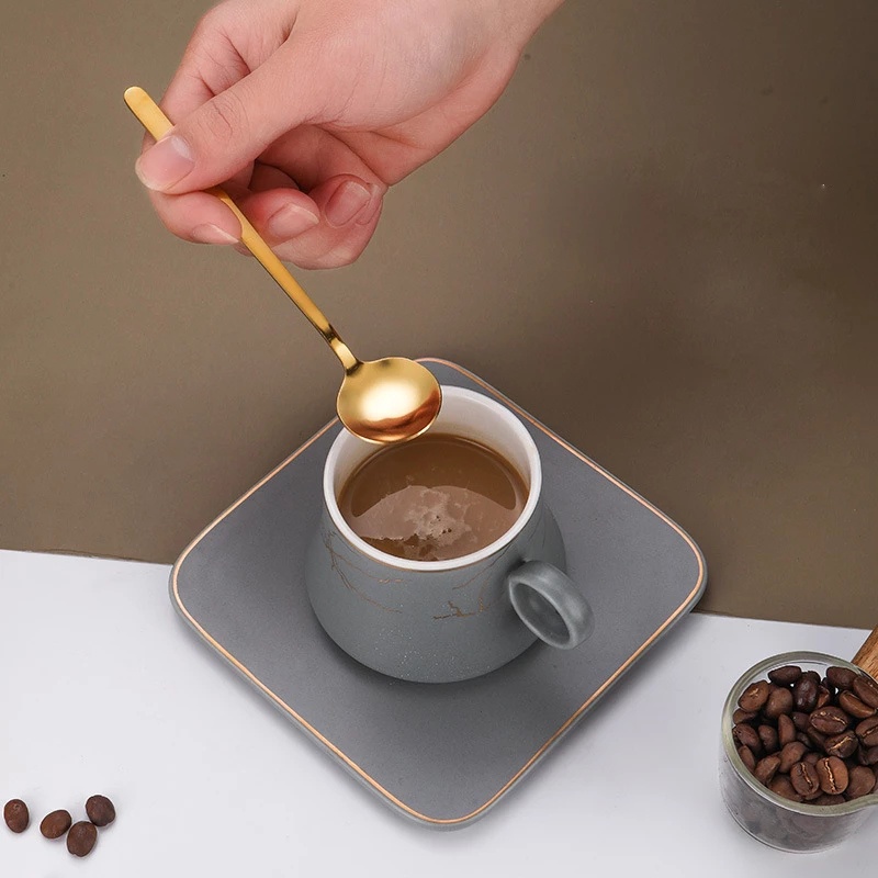 Muỗng cà phê thép không gỉ cán dài tiện lợi