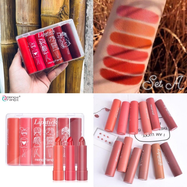 Set 6 Cây Son Fullsize Silky Vivid Color Heng Fang | BigBuy360 - bigbuy360.vn