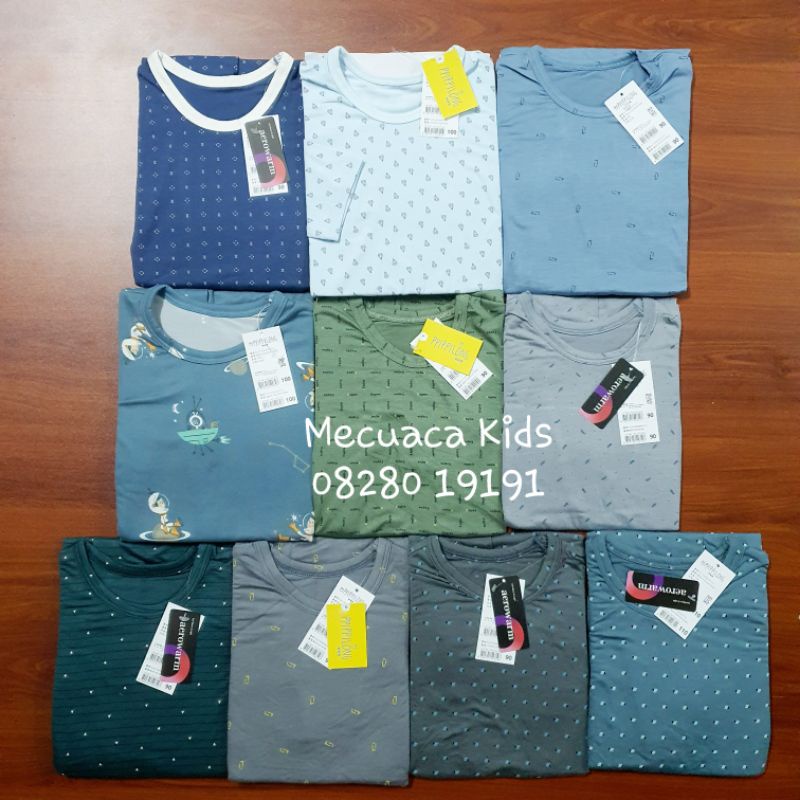 Bộ ngủ mặc nhà dài tay cotton modal chất mềm, mỏng, co giãn xuất Hàn cho bé trai