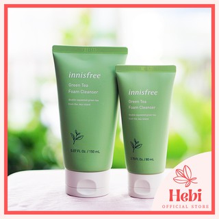 SỮA RỬA MẶT TRÀ XANH Innisfree Green Tea Cleansing Foam 80ML + 150ML – Mẫu Mới SRM0002 hebi_officialstore