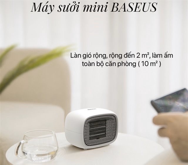 Máy sưởi mini Baseus - BH 6 Tháng