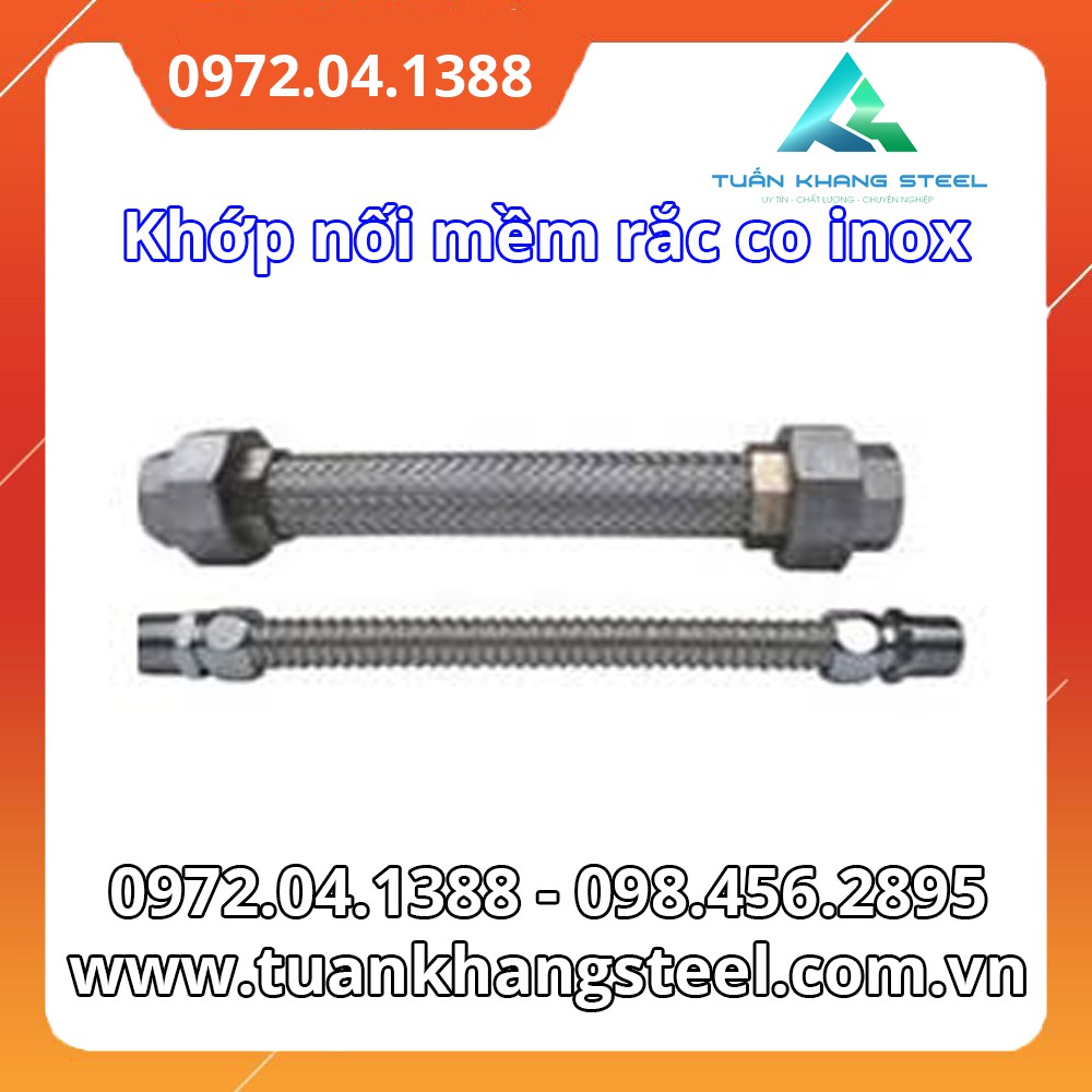 Khớp nối mềm rắc co inox