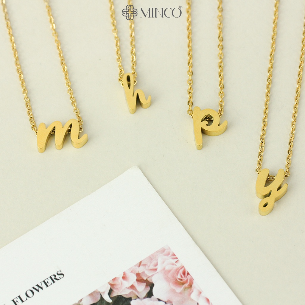 Dây Chuyền Nữ mặt chữ cái thiết kế thanh lịch Vòng cổ nữ Your Name Minco Accessories DT09